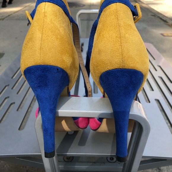 HOT chic suede heels fantastic colors size diva 8 - Picture 2 of 8